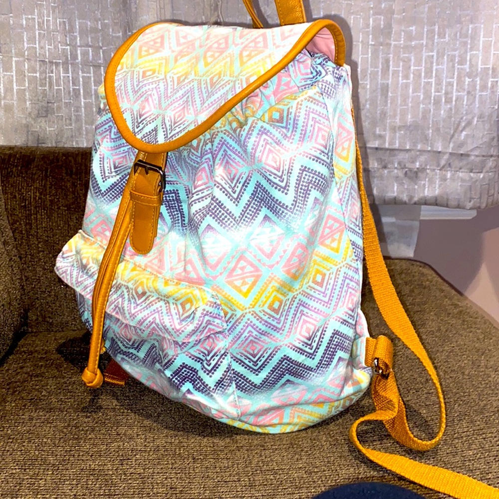 Candies vibrant Aztec style  draw string backpack